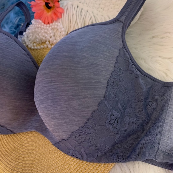 Lane Bryant Cacique Cadet Blue Underwire Sports Bra 50B - Picture 3 of 6